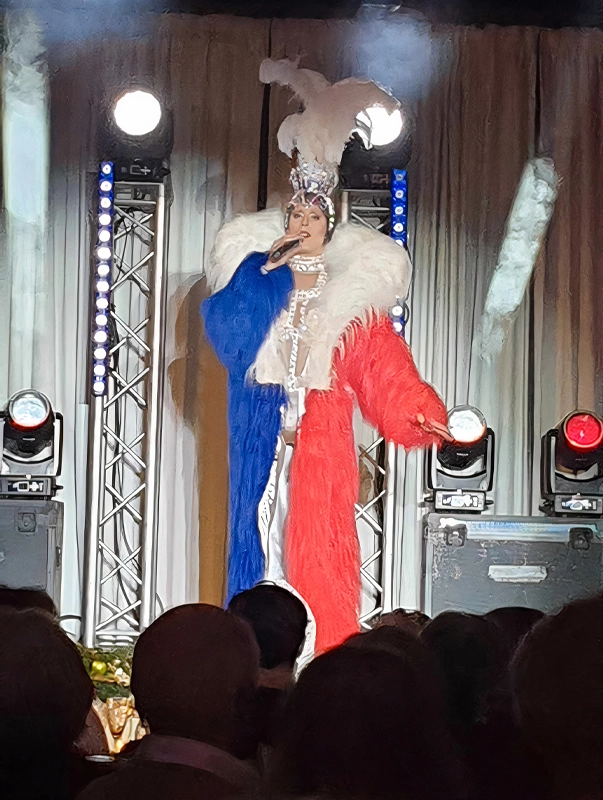 Miss Caline - tableau bleu blanc rouge - Paris la nuit