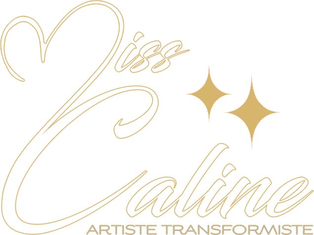 logo miss caline artiste transformiste white